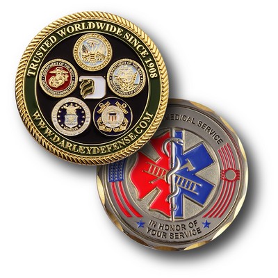 1 3/4" (1.75") Custom Challenge Coin Double Sided Struck Brass